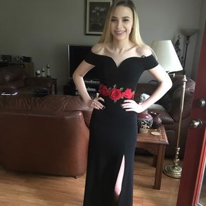 Black and Red Prom Dress
